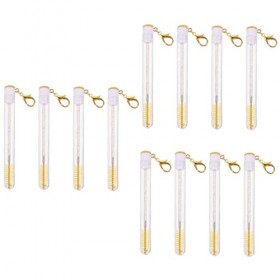 Beaupretty 12 Pcs Tube Mascara Brosse Dame Outils Brosse À Cils Jetable Porte-Clés En Cristal Cils Peigne À Sourcils Applicat