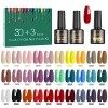 SINZONeu Vernis Semi Permanent, 33 Manucure Nail Art Lot Vernis à Ongles Gel UV LED Nail Polish 30 ouleurs Populaire Avec Bas