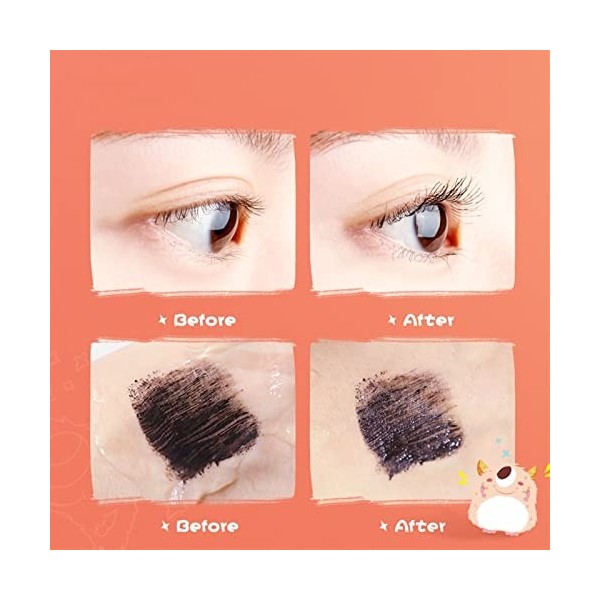 XUNCHUNG 4pcs Volume imperméable et Longueur Mascara, Fibre de Soie 4D EYLASHES Ultra-Fine Extension Mascara VOLUMENT Extensi