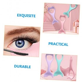 minkissy 4 Pièces Brosse À Mascara Mutitool Eyeliner Outils De Cils Eye-Liner En Silicone Aide Au Maquillage Applicateur De B