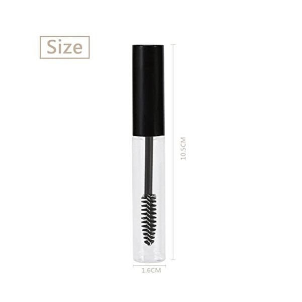 Cnyua 10pcs Tube Mascara Vide avec des Bouteilles Bouteille Cils Récipient Cosmétique 10ml Plastique Mascara Cils Maquillage 