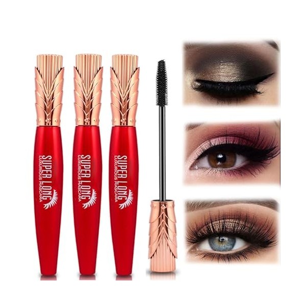 Yankina Mascara, Yanquina Super Long Mascara, imperméable longue durée sans agglomération 5PCS 