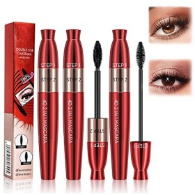 2 In 1 Lengthening Curling Mascara, 4d Fiber Curl Long Lasting Waterproof Mascara, Voluminous Mascara Waterproof, Silk Fiber 