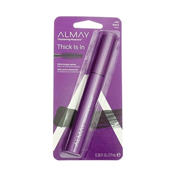 Almay Un manteau Nourrissant Mascara Épaississement, noir 402 0,4 fl oz 11,8 ml 