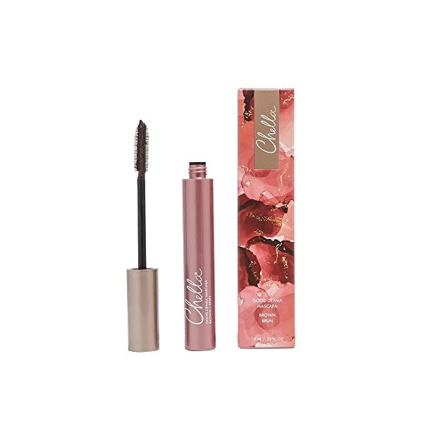 Chella Good Drama Brown Vegan Mascara, Brown, 10ml