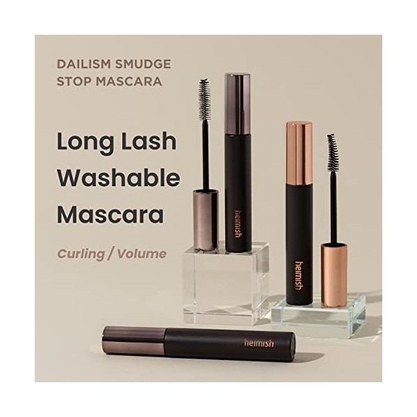 HEIMISH Mascara Dailism Smudge Stop 0,32 oz / 9 g | Mascara volume sans bavures | Mascara lavable, Maquillage des yeux, Boucl