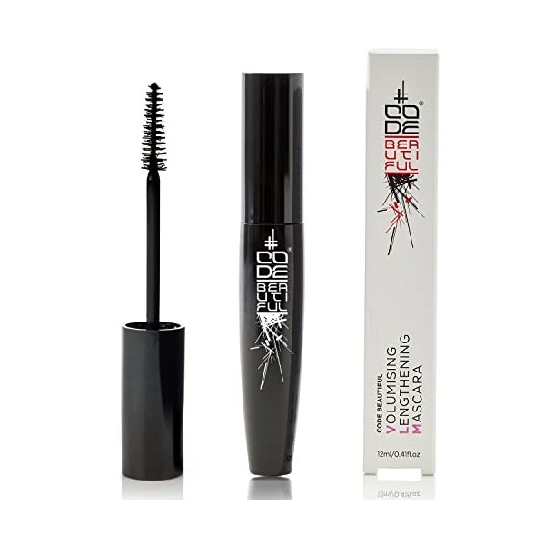 CODE Beautiful Mascara Noir Volume et Longueur | Alternative résistante à leau au mascara imperméable | Mascara Cruelty Free