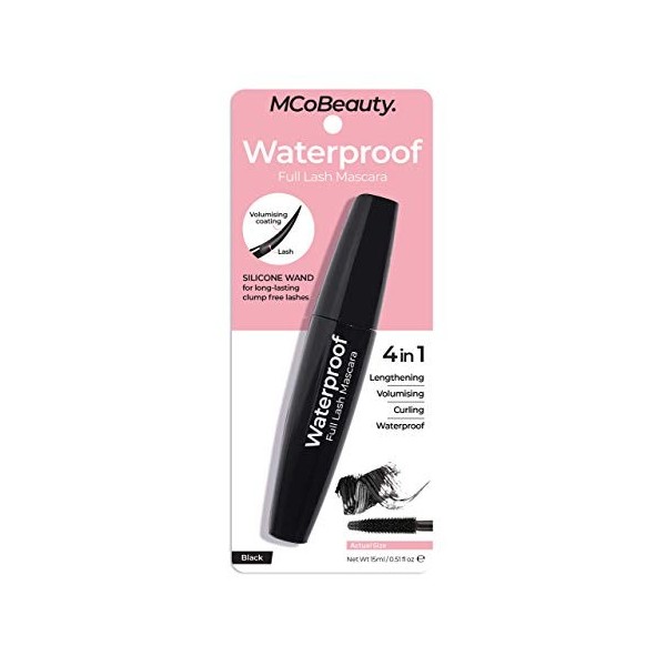 MCoBeauty Mascara Waterproof Full Lash Baguette en Silicone 4en1 Noir 15 ml/0.51 fl oz