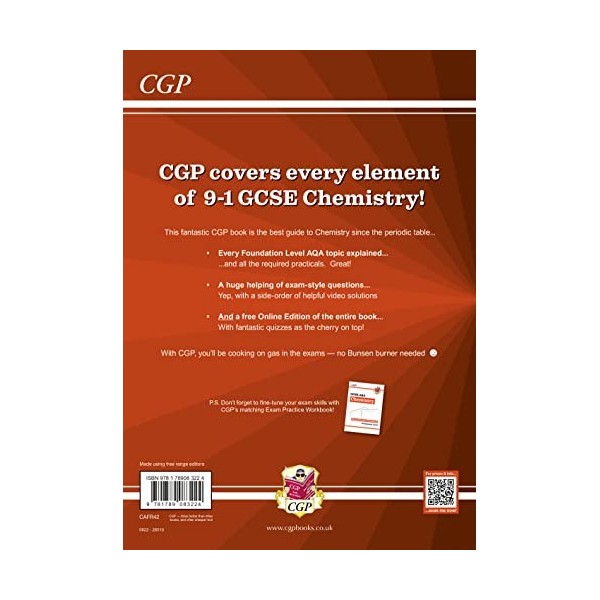 GCSE Chemistry AQA Revision Guide - Foundation includes Online Edition, Videos & Quizzes