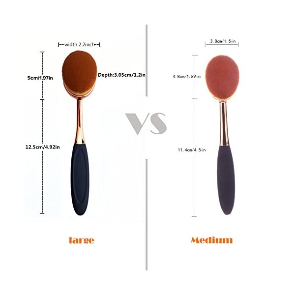 Yoseng Oval Foundation Brush Large Toothbrush makeup brushes Fast Flawless Application Liquid Cream Powder Foundation by Yose