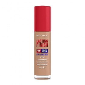 Rimmel London Lasting Finish 35 Hour, 201 Classic Beige, fond de teint, longue tenue, hydratant, formule vegan, couvrance tot
