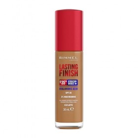Rimmel London Lasting Finish 35 Hour, 605 Hazelnut, fond de teint, longue tenue, hydratant, formule vegan, couvrance totale, 
