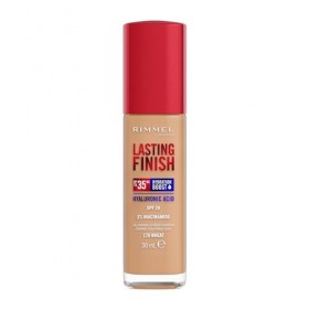 Rimmel London Lasting Finish 35 Hour, 170 Wheat, fond de teint, longue tenue, hydratant, formule vegan, couvrance totale, 30&nbsp;