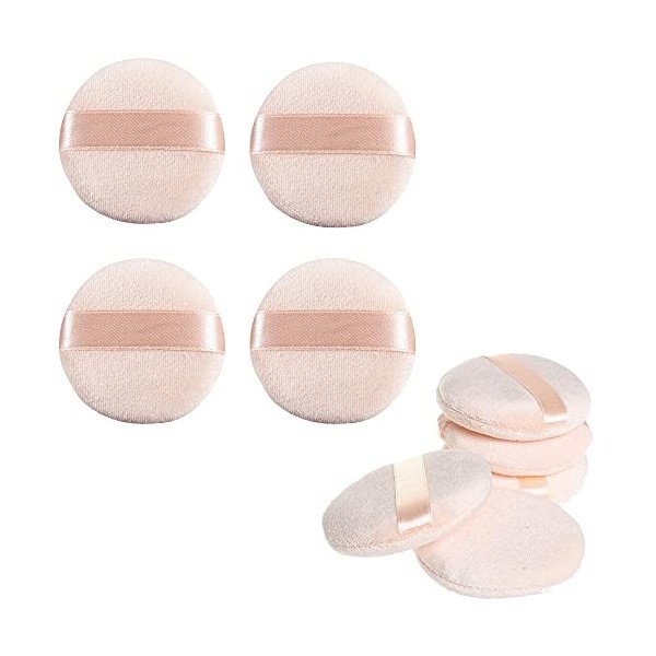 Angelkiss Lot de 8 éponges rondes en coton - Pour application BB crème - Fond de teint liquide - Poudre de fond de teint en v