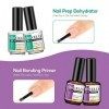 COSCELIA Nail Primer et Déshydrateur pour Ongle Primer Vernis Semi Permanent avec Déshydrateur Ongle Gel UV Poudre Acrylique 