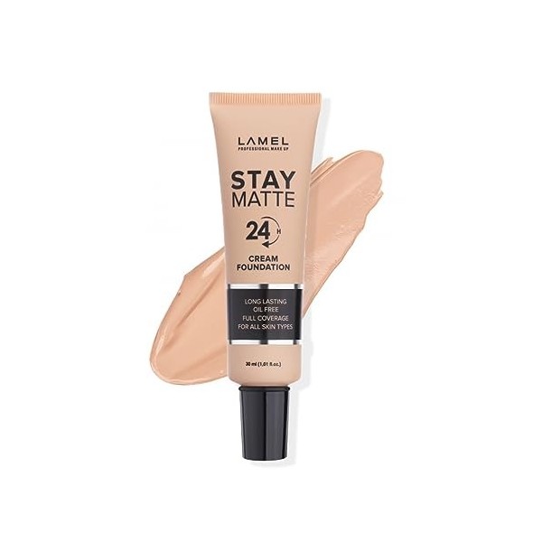 Lamel Fond de Teint "Stay Matte" - Peau Lisse et Uniforme - Finition Matte - Nuances Universelles - Sable N.404