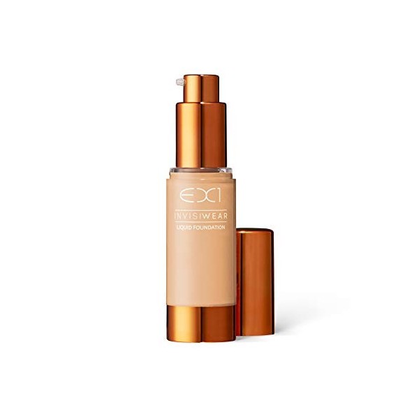 EX1 Cosmetics Invisiwear Foundation Fond de Teint Liquide, Teinte 7.0 – Vegan, sans huile, ni parfum, testé dermatologiquemen