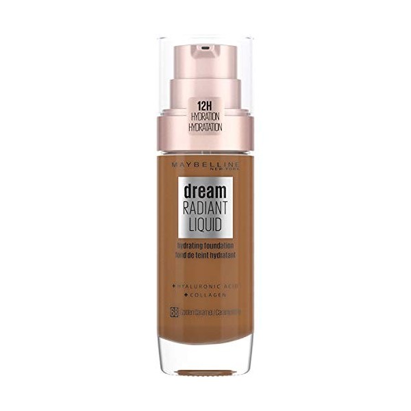 Maybelline New York - Fond de Teint Fluide Perfecteur de Teint - FPS13 - Dream Satin Liquid - Caramel Ambré 68 - 30 ml