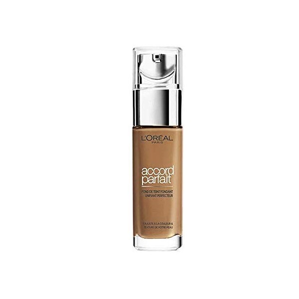 LOréal Paris - Fond de Teint Fluide Accord Parfait - Peaux Sèches à Normales - Teinte : Caramel 8.5.D - 30 ml