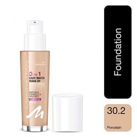 Manhattan Fond de teint 3 en 1 Easy Match sans huile pour un teint impeccable, couleur 30,2 porcelaine, 30 ml