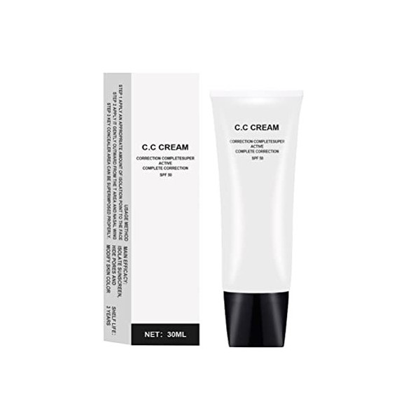 Crème CC régulatrice du Teint de la Peau SPF 43, Auto-Ajustable pour Les Peaux matures