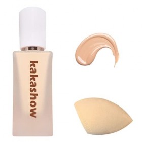 Fond de teint liquide mat à couverture complète imperméable avec ensemble déponges de maquillage, ensemble de fond de teint 