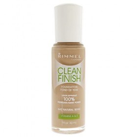 Rimmel London Clean Finish Poreless Foundation - 440 Natural Beige For Women 1 oz Foundation