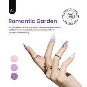Beetles Vernis Semi Permanent, Lot de Vernis à Ongles Gels 6 Couleurs DIY Manucure, Romantic Garden