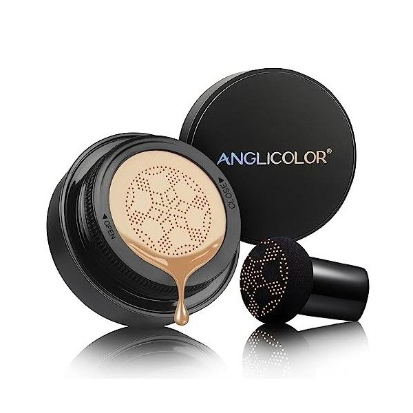 Anglicolor BB creme fond de teint compact,Fond de teint couvrant imperfections,CC cream,Avec contrôle de lhuile,avec tampon 