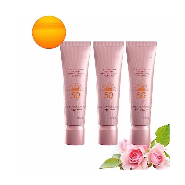 Whitening Sunscreen Foundation, 30 G Whitening Foundation Cream, 3 In1 Collagen Whitening Moisture Foundation 50 Spf, Sunscre