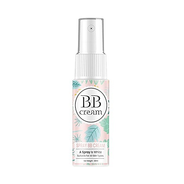 2PCS Whitening Spray, 20ml Crème BB spray hydratante, Spray BB Cream Crème de Teint Fond de Teint Hydratant Léger et Respiran