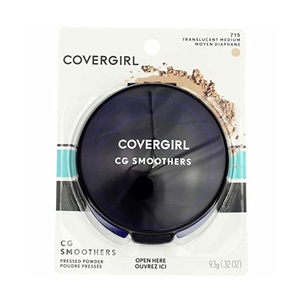 COVERGIRL Smoothers - Fond de teint compacte en poudre , Translucent Medium Médium translucide N 715, 9.5 ml Lot de 2 