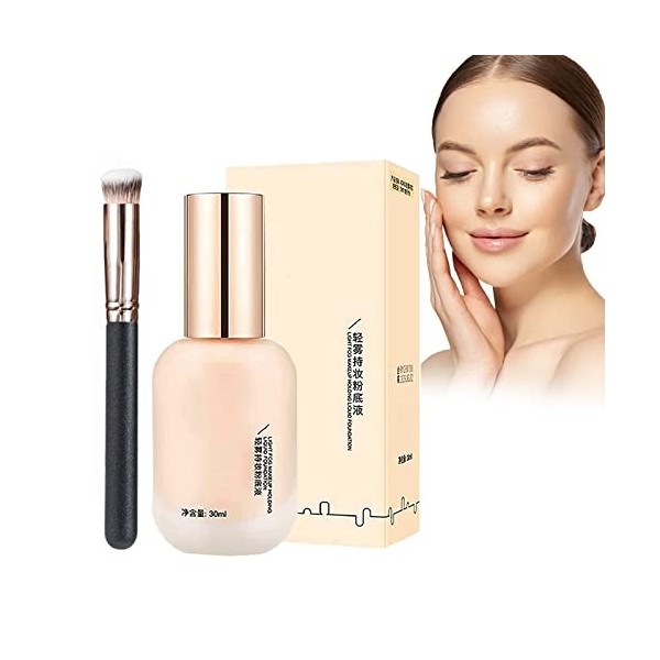 Hydrating Waterproof and Light Long Lasting Foundation - ADMD Foundation, Light Fog Makeup Holding Liquid Foundation