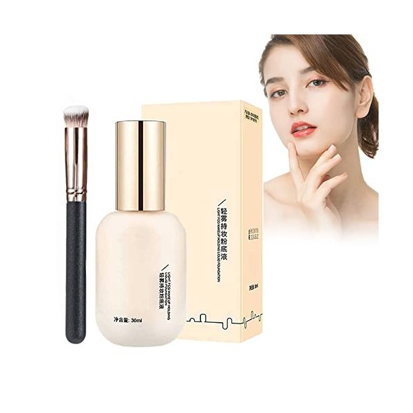 Hydrating Waterproof and Light Long Lasting Foundation - ADMD Foundation, Light Fog Makeup Holding Liquid Foundation