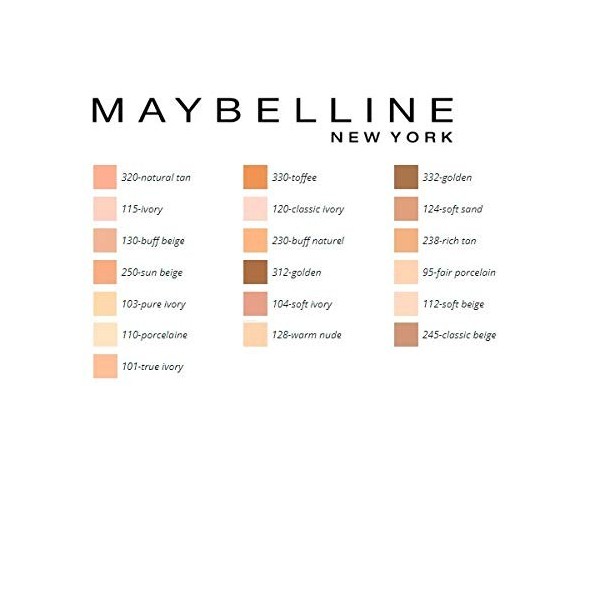 Maybelline New-York - Fond de teint Fluide Fit Me Matte & Poreless - Peaux normales à grasses - Teinte : 112 Soft Beige - 30 
