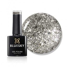 Bluesky Limited Edition Holiday Shade Aurora UV Gel Vernis à Ongles Silver Glitter 10 ml