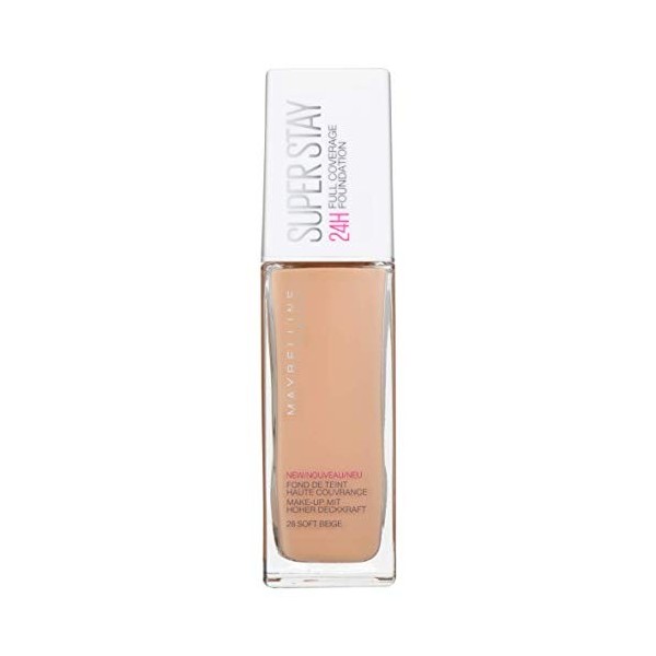 Maybelline New York Foundation, Superstay 24 Hour Longlasting Fond de teint léger, résistant à leau et aux transferts, 30 ml