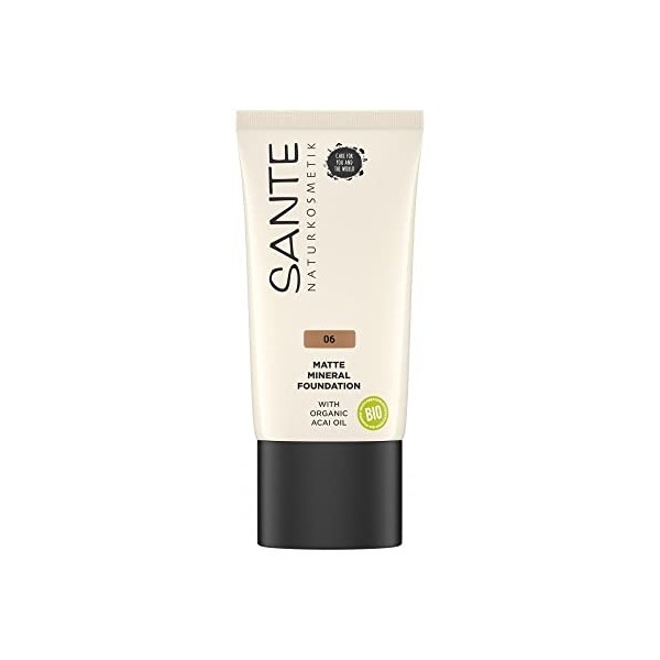 Santé Naturkosmetic Fond de teint crème mat BIO N°06 Warm Caramel 30ml