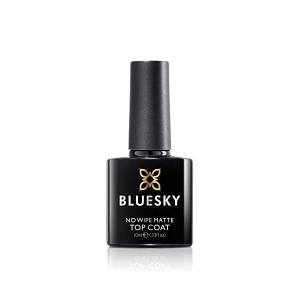 Bluesky No Wipe Matte Top Coat Semi Permanent- Protège Les Ongles,Top Coat Gel UV Cure Sous Lumière Uv/led, Vernis À Ongles V