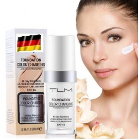 TLM Correcteur de teint liquide à changement de couleur - Fond de teint liquide - Tout-en-un - Changement de couleur longue d
