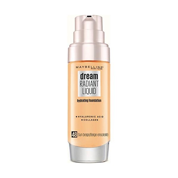 Maybelline New York - Fond de Teint Fluide Perfecteur de Teint - FPS13 - Dream Satin Liquid - Beige Ensoleillé 48 - 30 ml