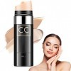 Tkekruh CC Crème,Fluide Fond de Teint Couvrant Imperfections,Correcteur Durable Maquillage Nude Hydratant éclaircissant Pigme