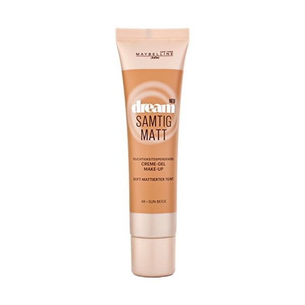 Maybelline New York Dream Veltig Gel crème mat maquillage Sun Beige 48 / maquillage dans une teinte de peau pour une couvertu