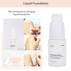 Fond de Teint Liquide Pudaier, Fond de Teint Cosmétique éclaircissant à Température Changeante, Imperfections Cutanées Parfai