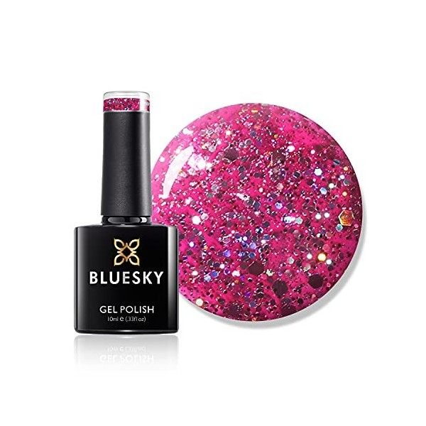 Vernis à ongles gel Bluesky, Mocha A008, brun, paillette, léger, moka, durable, résistant aux puces, 10 ml nécessite du séch