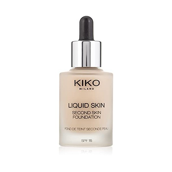 KIKO Milano Liquid Skin Second Skin Foundation 01 | Fond de Teint Fluide Effet Seconde Peau