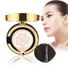 Air Cushion BB Cream Waterproof Foundation, Water Bead Tricolor Latte Concealer Cushion, Long-lasting Moisturizing Concealer 