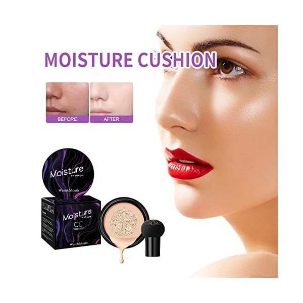 Air Cushion cc, Fond de teintee liquide pour femmes filles Pigment hydratant mat,