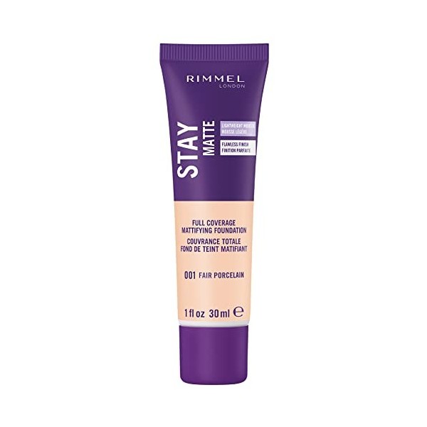 Rimmel - Fond de Teint Mousse Liquide Stay Matte - 01 Fair Porcelain