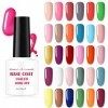 Vernis Semi Permanent, 2 * 10 ml Base Coat & Top Coat, No Wipe Top Coat Vernis à ongles Gel Semi-permanent Manicure Kit